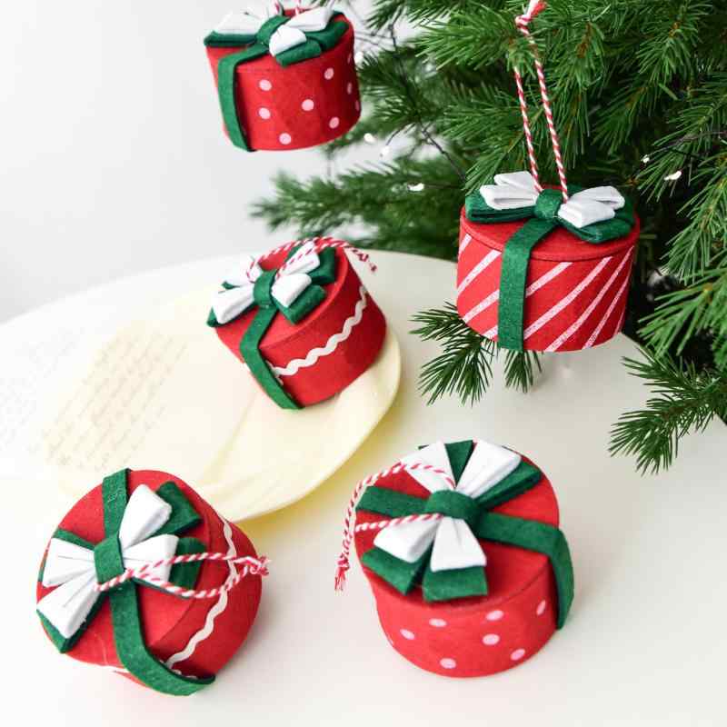 Ceremony, Events Services - オーナメント クリスマス ミニ ギフトバッグ プレゼント袋 ギフトボックス プレゼント箱 不織布 吊り下げ ツリーデコレーション パーティー 波柄 水玉 ストライプ