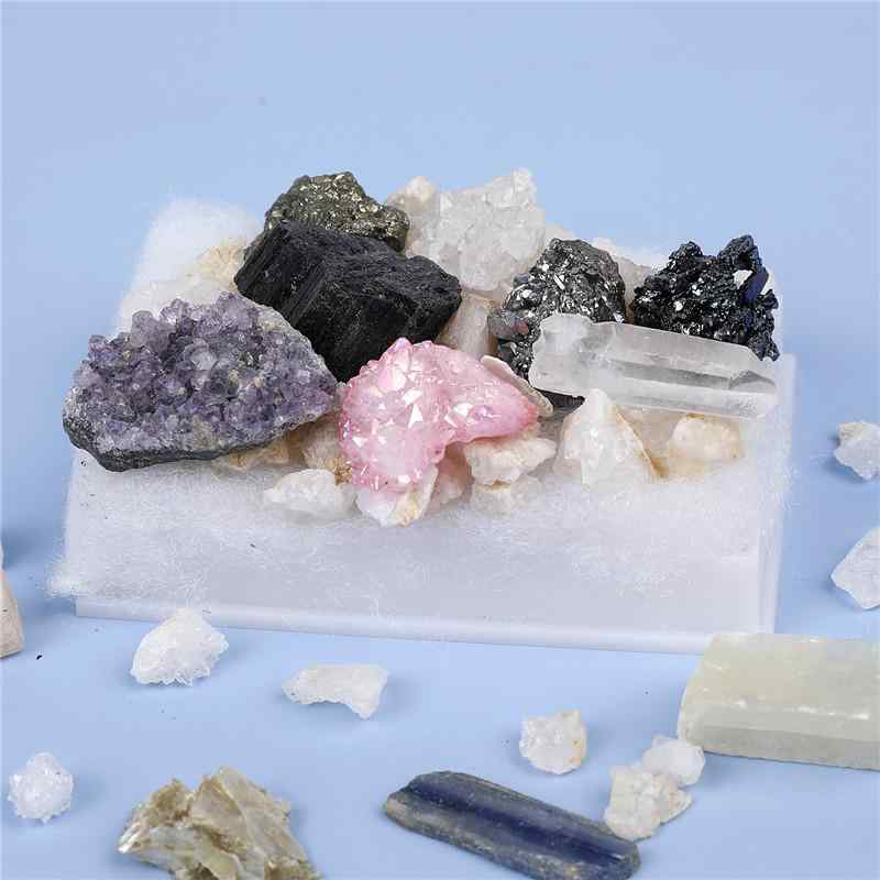 鉱石 標本 混合水晶 天然鉱物 原石 小学生向け 早期教育 知育教材 自然観察 地質学 学習用 科学 実験 自由研究 コレクション 多種類 結晶 インテリア オブジェ