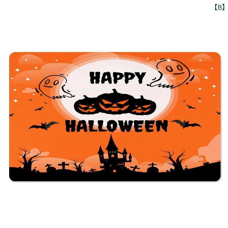玄関マット ハロウィン キッズ 子供 滑り止め 厚手 フロアマット 室内 リビング 洗...