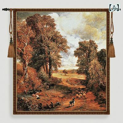 タペストリー ゴブラン オービュッソン 麦畑 風景画 先染め ジャカード織り コットン ポリエステル 壁掛け インテリア リビング 寝室 ダイニング 商業空間 装飾 カラフル 長方形 [2]