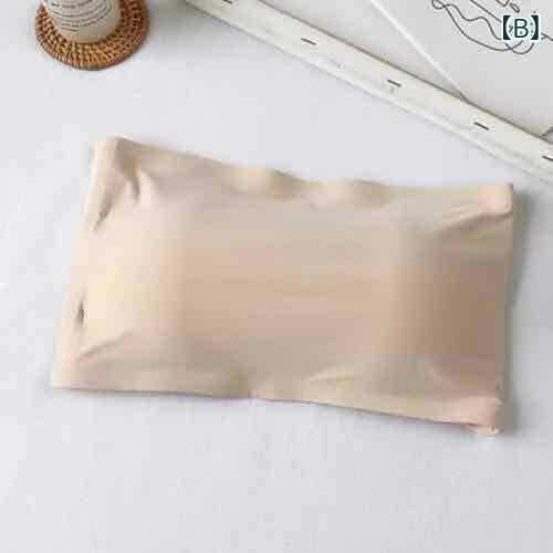 チューブトップ レディース シームレス ストラップレス 接触冷感 バックホック ズレ落ち防止 透け防止 寄せ上げ バストアップ 美背デザイン 通気性 春夏 インナー 下着 ノンワイヤーブラ ベアトップ 薄手カップ付き シンプル カジュアル 快適 ナイロン soarsole-10163278 ふんわり暮らし鞄店 サンプル画像3