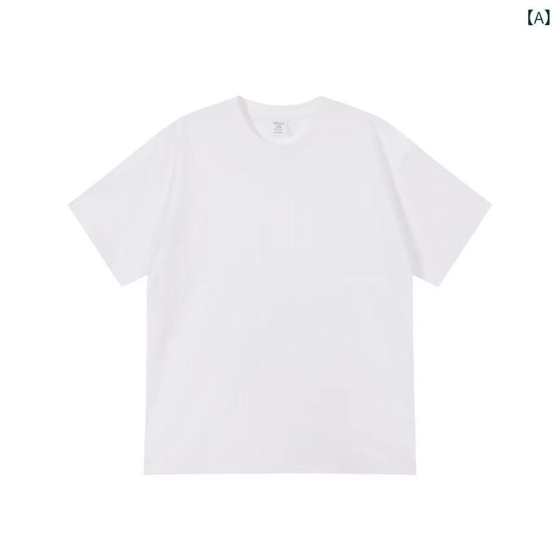 乐天商城 - Tシャツ レディース 純綿 コットン ヘビーウェイト 260G 厚手 半袖 ショートスリーブ 白 ホワイト ゆったり ルーズ オーバーサイズ 春夏 インナー 重ね着 普段使い カジュアル イージーケア トップス カットソー