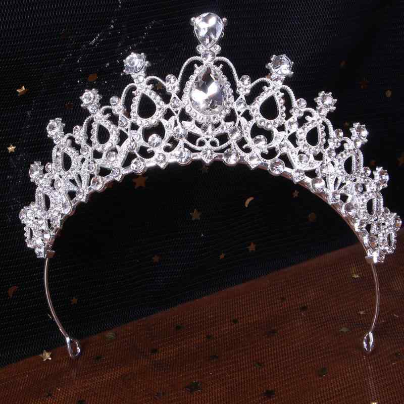 ヘアアクセサリー レディース クラウン 赤 ブライダル シンプル 欧米風 汎用 合金 水晶 パール レトロ 自然 韓国風 結婚式 ギフト おしゃれ かわいい