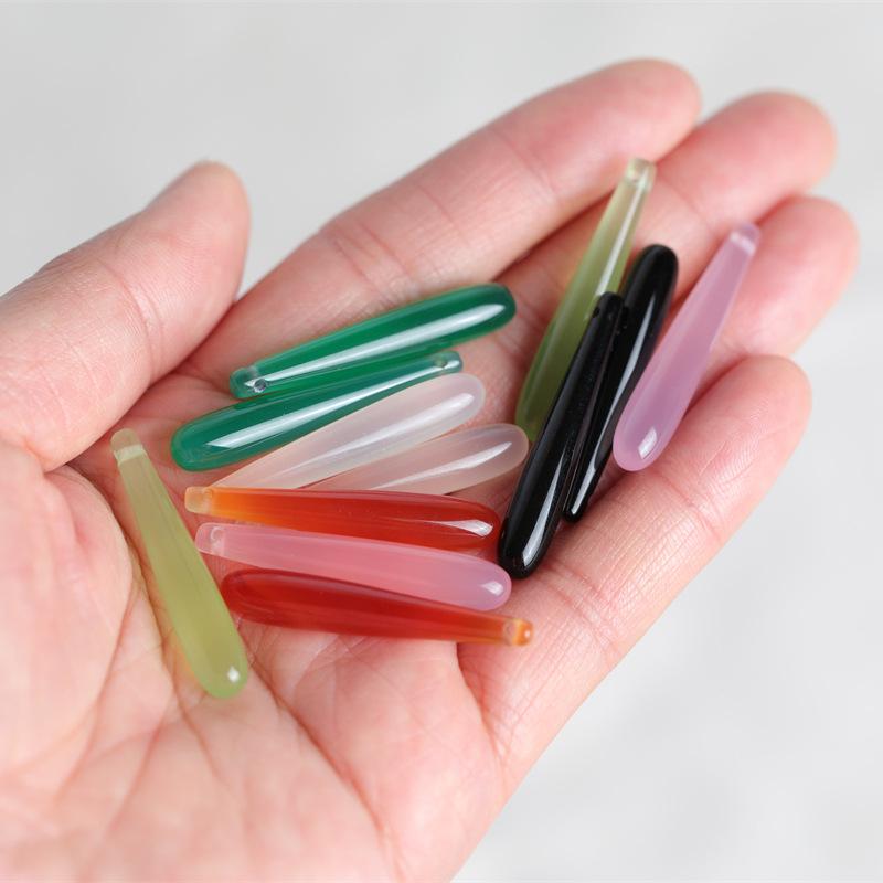 Rakuten - アクセサリーパーツ メンズ レディース 瑪瑙石 水滴型 ロングタイプ 多色 DIYキット 耳飾り ヘアアクセサリー タッセルパーツ ハンドメイド クラフト素材 レトロ風 オールシーズン