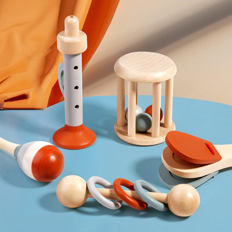楽器玩具 子供 ベビー 木のおもちゃ オルフ楽器 知育玩具 ガラガラ ラトル カスタ...