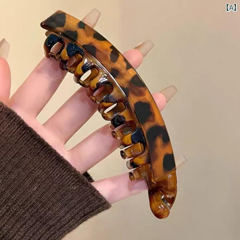 バナナクリップ 大きめ ハイポニーテール 自然ふんわり ボリュームアップ 後頭部 ...