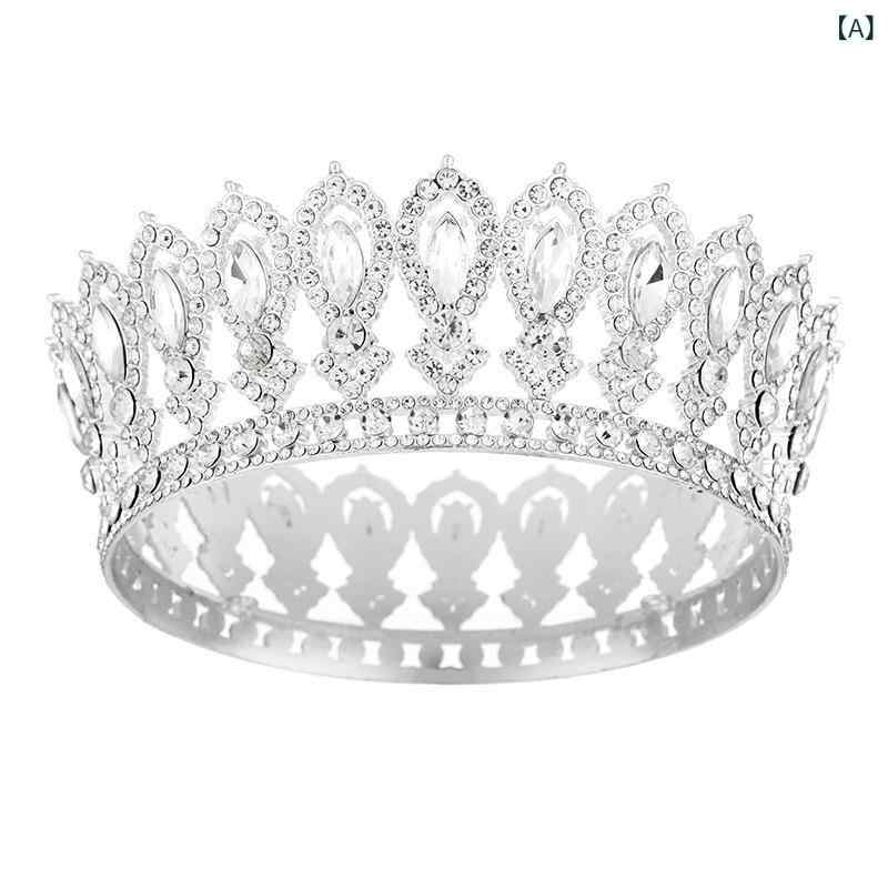 ヘアアクセサリー メンズ レディース 復古 バロック クラウン ティアラ 高級感 合...