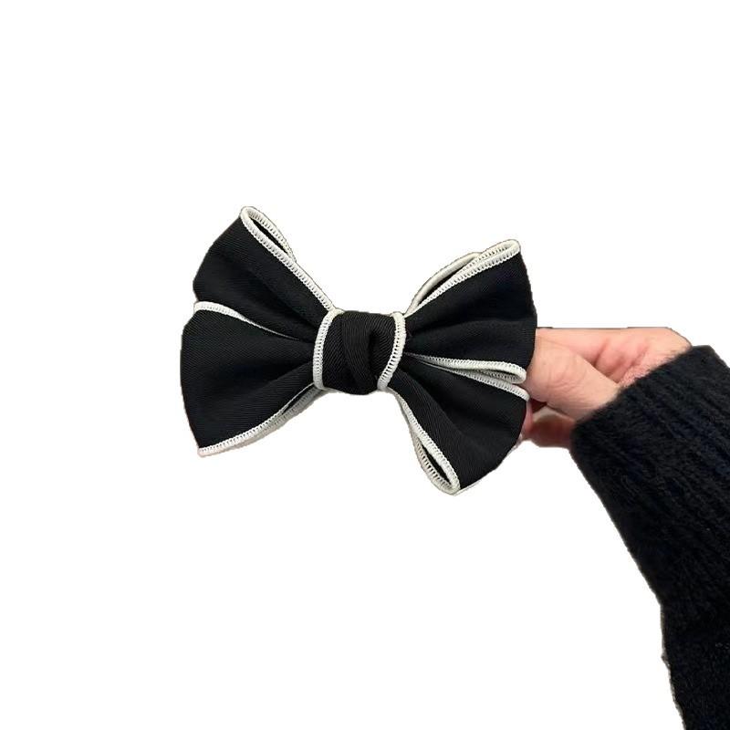 Accessories Supplies - ヘアクリップ レディース 蝶結び 両面 大型 後頭部 丸お団子 アップヘア かわいい 高級感 韓国風 夏 布地 オフホワイト ブラウン ブラック 日常使い ヘアアクセサリー