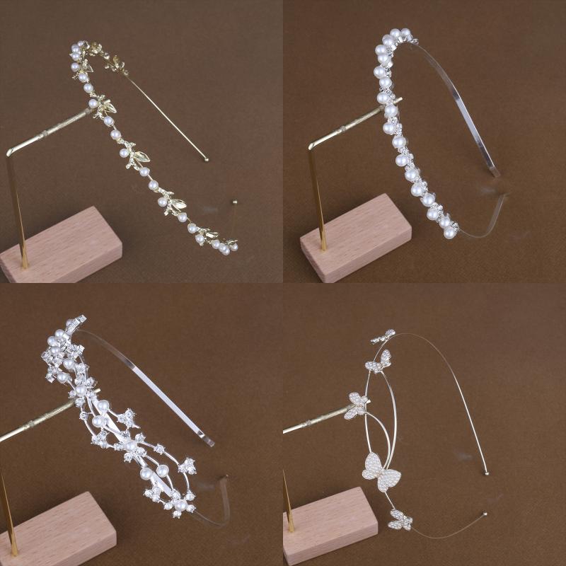 ヘッドバンド レディース 王冠 豪華 ビーズ 満載 輝く ヘアアクセサリー 白水晶 電気メッキ加工 アロイ OL スタイル 秋 ファッション エレガント ドレス コーディネート 精致 配飾