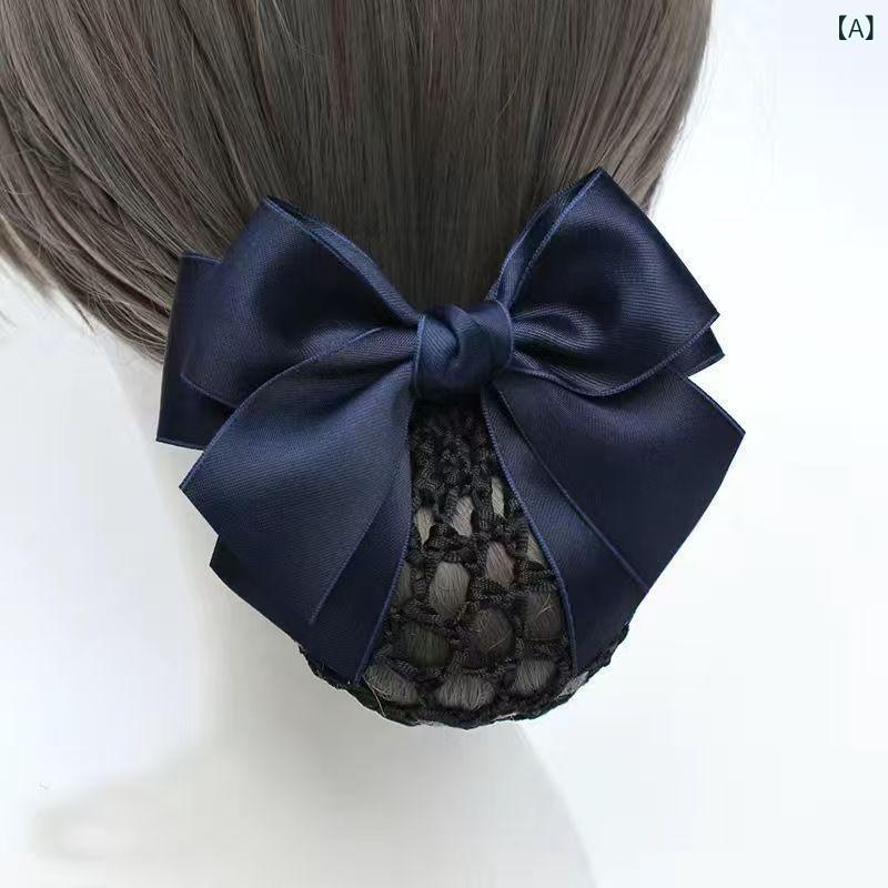 ・カテゴリ: ヘアアクセサリー・スタイル: 蝶結び・種類: スプリングクリップ・カラー展開: 青ダブル蝶結び,青ダブル蝶結び-細網,黒ダブル蝶結び,黒ダブル蝶結び-細網,ワインレッドダブル蝶結び,ワインレッドダブル蝶結び-細網・対象: 女性・素材: 布・スタイル: ビジネスカジュアル