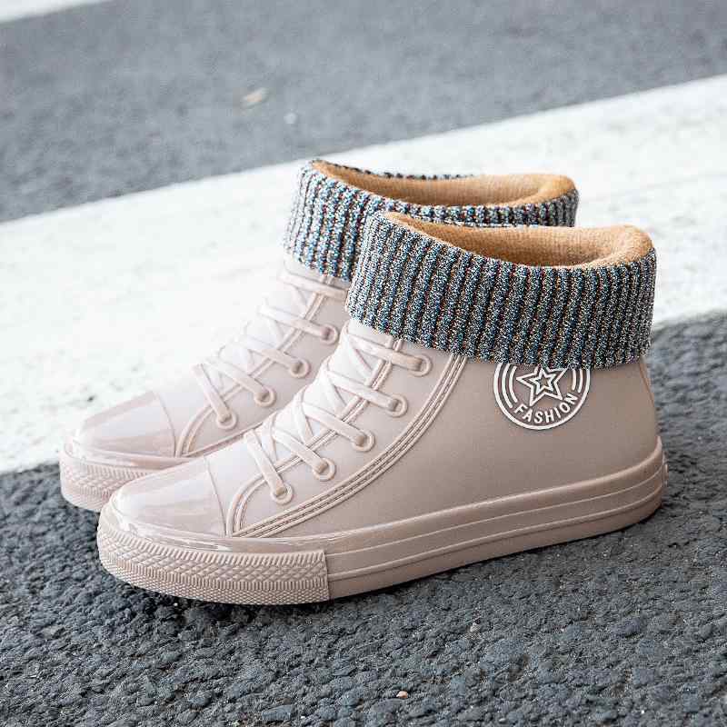 Boots - 雨靴 レディース ローカット 防水 滑り止め PVC素材 キッチン 仕事 学生 おしゃれ 保暖 オールシーズン 黒 紫 カーキ