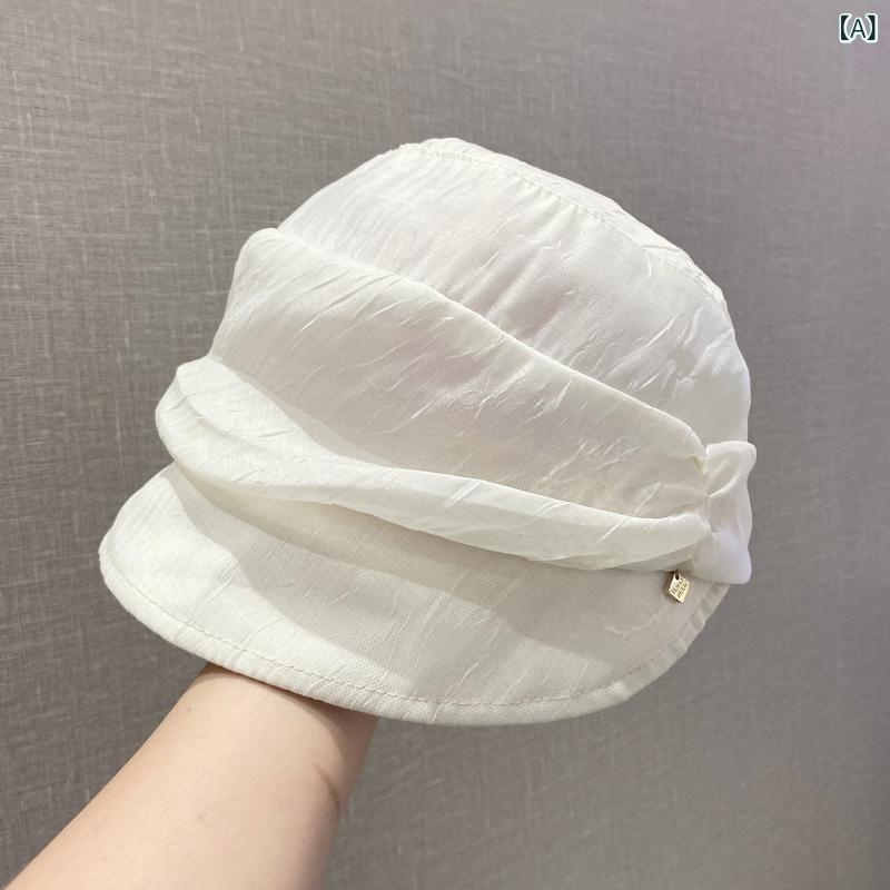 ベレー帽 メンズ レディース プリーツ 薄手 通気 防風 日よけ 折りたたみ 透かし ...
