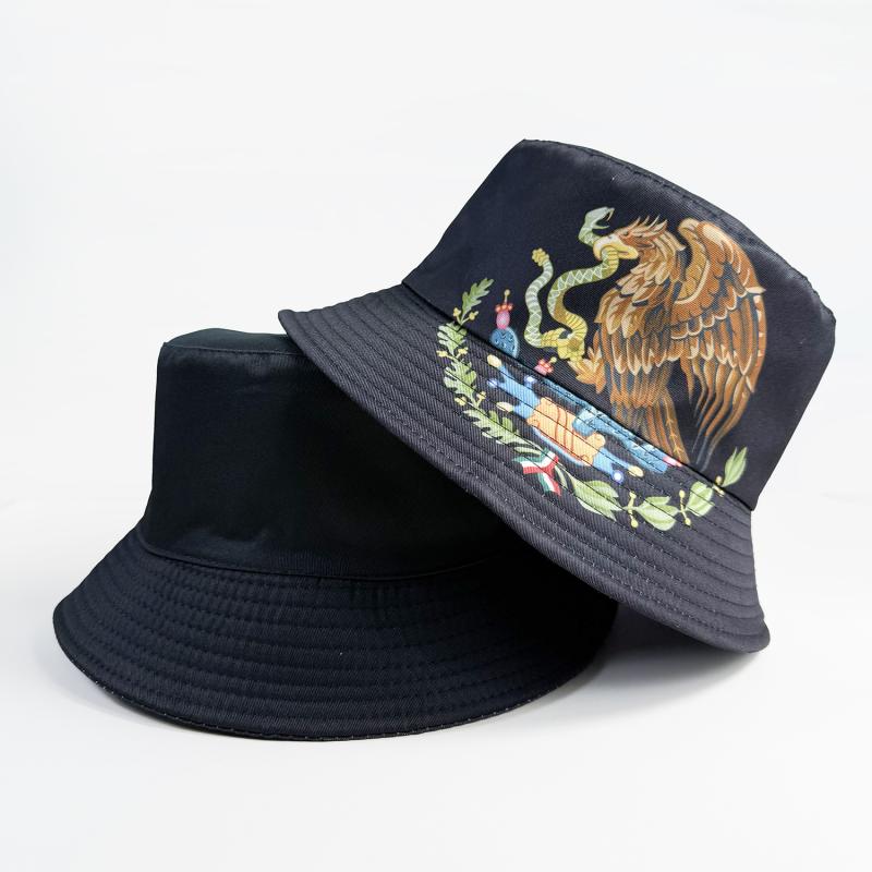 ["・製品カテゴリ: フィッシャーマンハット","・特徴: トーテム","・トップ形状: フラットトップ","・つばの形状: ショートブリム","・カラー: グリーン,レッド,ブラック","・サイズ: M（頭囲56-58cm）","・機能: 日焼け防止","・調節: 不可","・デザイン: エキゾチック","・素材: ポリエステル","・折りたたみ: 可能","・スタイルカテゴリ: 文芸レトロ","・加工: デジタルプリント","・流行要素カテゴリ: 民族風"]