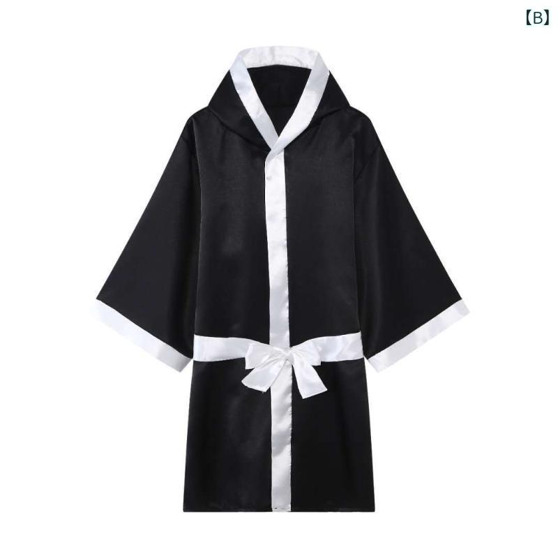 ふんわり暮らし鞄店のボクシング ローブ メンズ レディース 格闘技 入場服 披風 スタイル スーパーヒーロー テーマ ポリエステル 素材 冬 シーズン 赤 黒 青 カラー 快適 カジュアル｜アングル3