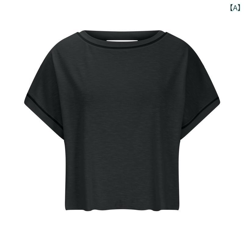Other - Tシャツ レディース 半袖 ゆったり オープンバック レース コットン 無地 夏 ストリート セクシー デザイン 黒 白 ピンク系 アウトドア 普段使い 清涼 トップス シルエット 短め丈 クルーネック
