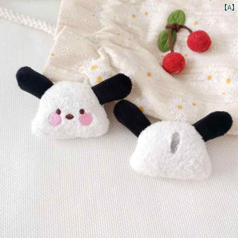 Rakuten - アクセサリー DIYキット かわいい犬モチーフ 布製 手作りパーツ ヘッドアクセサリー 腕バンド ブローチ 服飾飾り キャラクターデザイン 清新スタイル 春物 ハンドメイド素材 尖叫小狗 黒耳小狗 領結小狗 バック開口式 胸針タイプ 普段使い おしゃれ