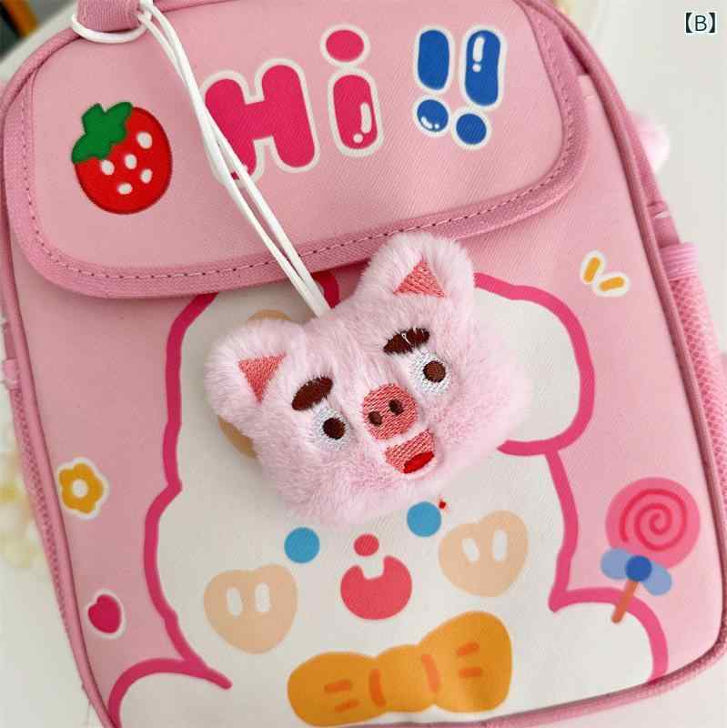 ブローチ 女の子 かわいい おしゃれ ふわふわ 小猪 ぬいぐるみ 飾り カートゥーン ピンク 夏 バッグチャーム キーホルダー スマホストラップ ミニ 爽やか 甘い 動物モチーフ 3