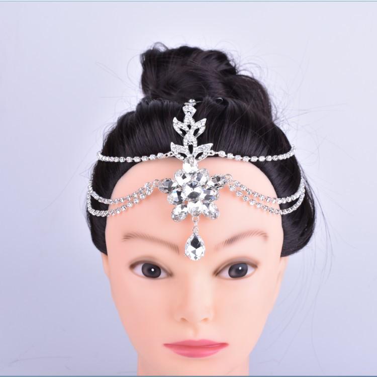 ヘアアクセサリー メンズ レディース 銀 王冠 リボン パール 白水晶 装飾 エスニック風 ブライダル 夏 ファッション 合金 電気メッキ加工