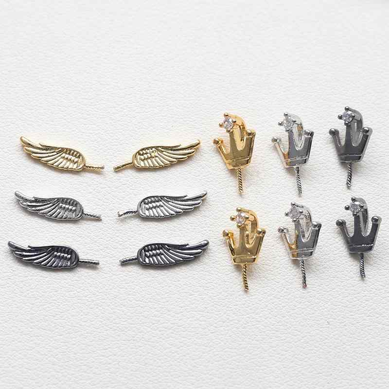 アクセサリーパーツ ジルコニア 王冠 エルフ 翼 バロックパール パール 電気メッキ加工 ゴールド シルバー ブラック DIY ハンドメイド 手芸
