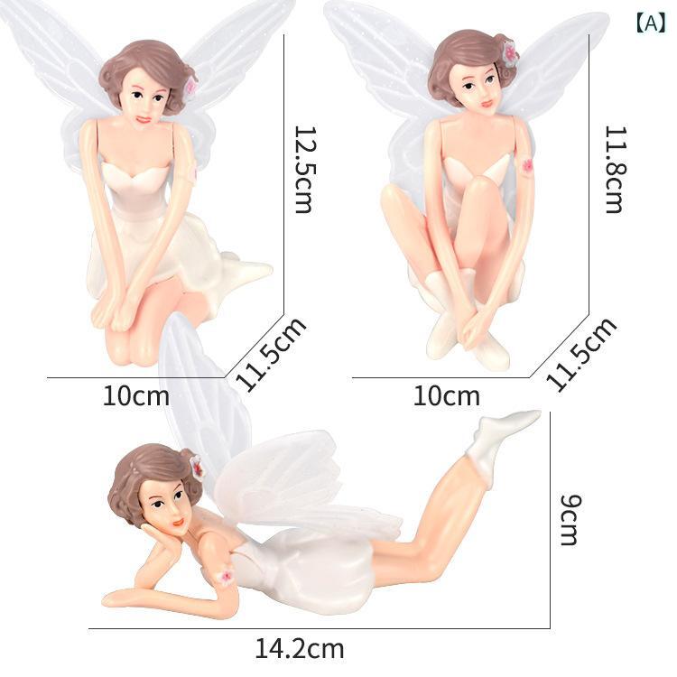 ケーキトッパー 女の子 ケーキ飾り 花の妖精 プリンセス 天使の羽 人形 フィギュア デコレーション かわいい 誕生日 パーティー 製菓用品 装飾 イベントの商品画像 2