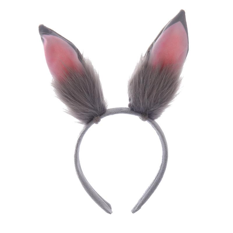 Rakuten - ヘッドバンド レディース かわいい 兎耳 毛绒 立体 長耳兎 女性 ヘアアクセサリー ハロウィン クリスマス パーティー 白 黒 ふわふわ リアル コスプレ おしゃれ 普段使い