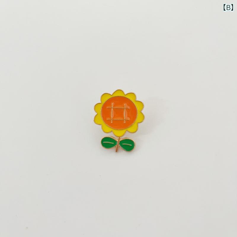 ブローチ メンズ レディース ひまわり 太陽花 徽章 日系風 かわいい 服 バッグ ア...