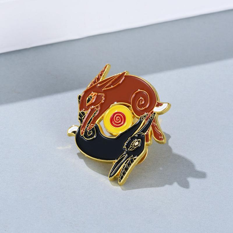Rakuten - ブローチ メンズ レディース かわいい ウサギ 金属 バッジ 金 夏 装飾 襟 バックパック アクセサリー ファッション 通勤 普段使い おしゃれ デザイン