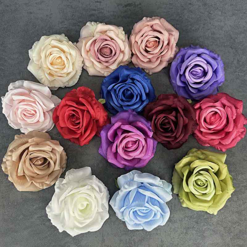 Other - 造花 バラ 花束 絹製 リアル 手作り 結婚式 ウェディング 装飾 コサージュ 胸花 ヘッドフラワー 頭飾 インテリア 家居デコ 置物 テーブル飾り 白 赤 ピンク