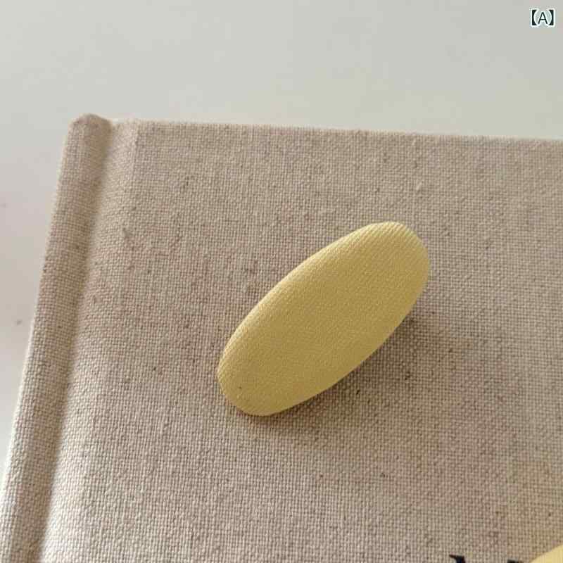 ヘアアクセサリー レディース 布製 バナナクリップ クリームイエロー 水滴型 幾何...