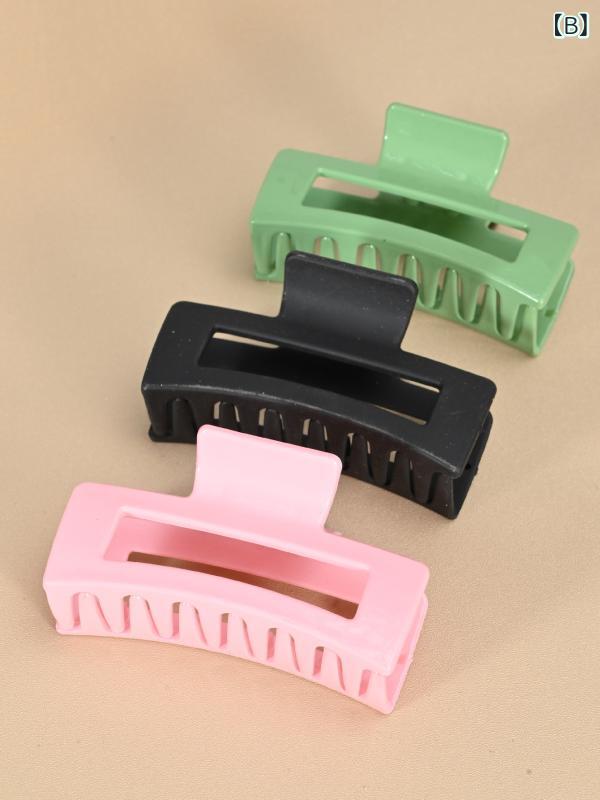 ヘアアクセサリー レディース 爪クリップ セット 大型 8センチ レジン 緑 ピンク ...