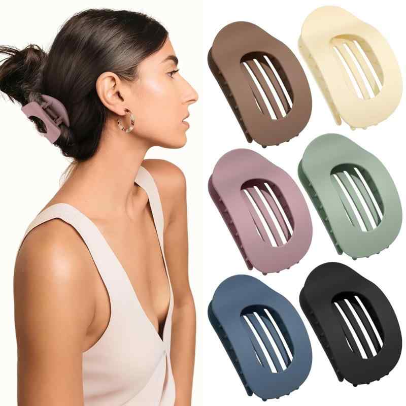 乐天商城 - ヘアアクセサリー レディース 爪クリップ セット 磨砂加工 無痕 後頭部 長方形 シャーククリップ 夏 ファッション 通勤 普段使い かわいい ヘアアレンジ ブラック ベージュ ピンク