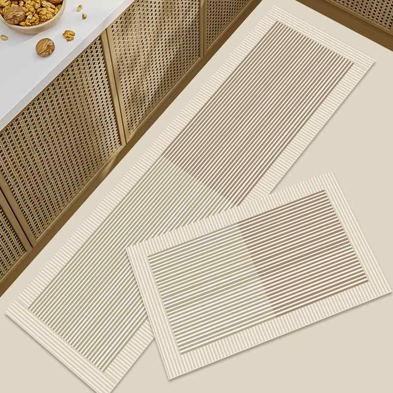 Mats - キッチンマット 和風 珪藻土 フロアマット 速乾 吸水性 すべり止め ロング 家庭用 台所 普段使い 組み合わせセット 2枚組