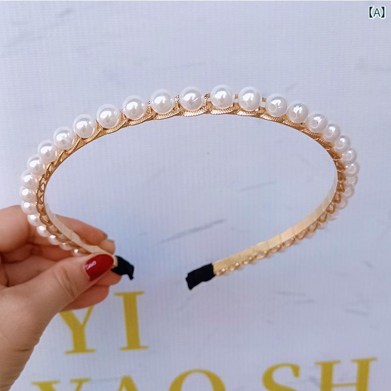 ヘアアクセサリー レディース 女性用 パール カチューシャ ヘッドバンド 上品 エレガント シンプル 高見え 万能 普段使い デイリーユース フェイクパール オフィス カジュアル パーティー 結婚式 二次会 髪飾り 2