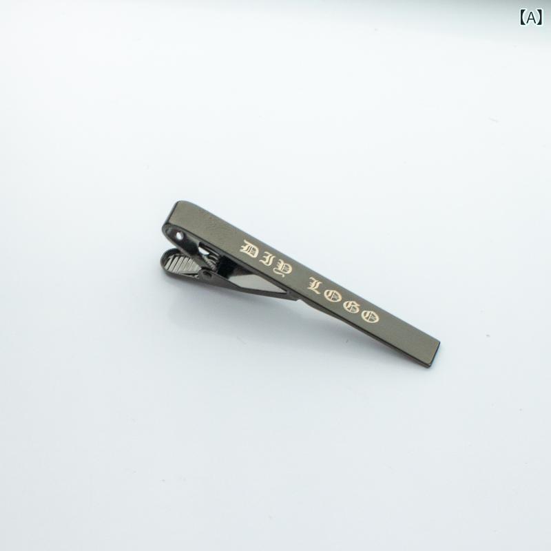 ・サイズ: 55×6mm・加工方法: 手描き・スタイル: 平頭型・性別: メンズ・素材: チタン鋼・カラー: 黒,金,スチール・形状: 幾何学型・種類: ネクタイピン・対象年齢: 成人・表面加工: 電鍍・純度: 18K・用途: 祝日,宴会