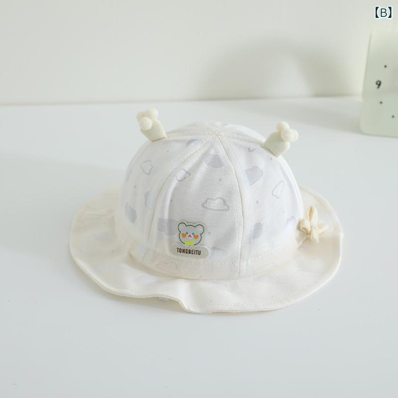 バケットハット ベビー 赤ちゃん 女の子 新生児 春夏 薄手 軽量 日よけ UVカット ...