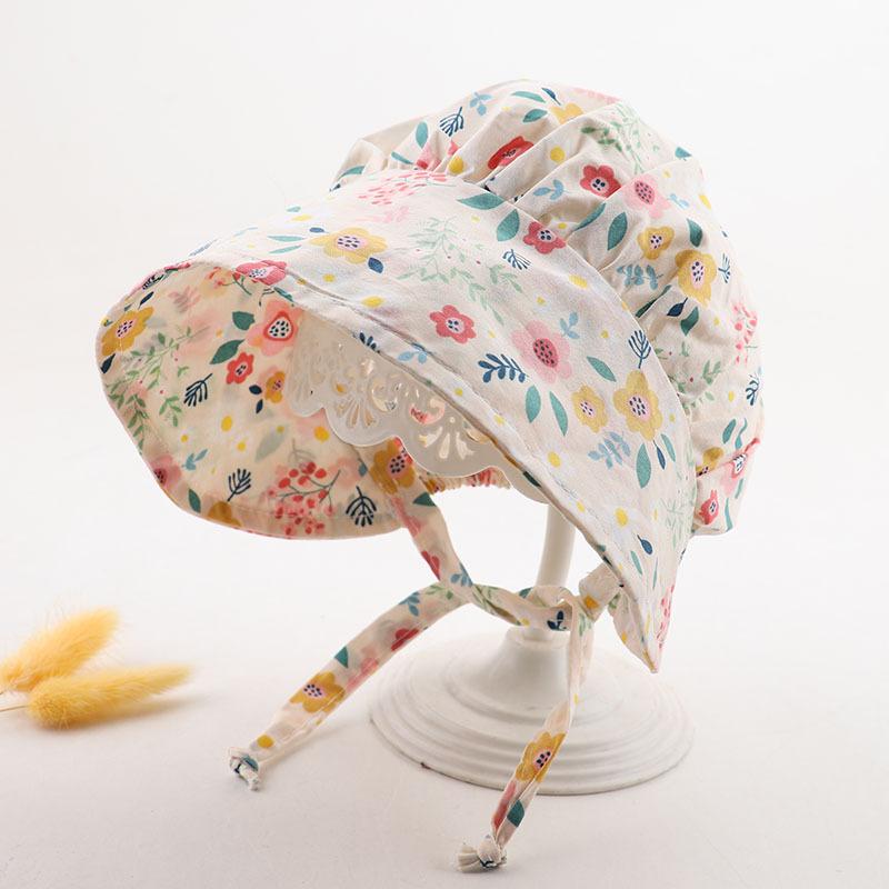 ・種類: プリンセスハット・カラー: ピンク, グリーン, ベージュ, パープル・頭囲: 40-48cm・つばの形状: 広いつば・帽子のトップ: ラウンド・機能: UVカット, 通気性, 防風, 日よけ・主素材: 綿96%以上・対象年齢: 6-12ヶ月・加工方法: 絞り染め
