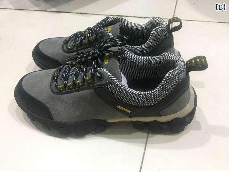 登山靴 メンズ シニア 牛革 レザー アウトドア ハイキング トレッキング スポーツ シューズ カジュアル 普段使い 黒 グレー カーキ soarsole-10259330 ふんわり暮らし鞄店 サンプル画像3