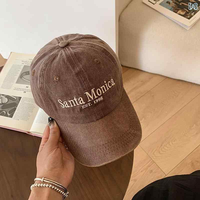 ・カテゴリ: ベースボールキャップ・帽子の形状: ラウンドトップ・つばの形状: カーブ・カラー: ブラック,レッド,カーキ,ブルー,グリーン・サイズ: 調整可能（頭囲55-59cm）・機能: 防風,UVカット・スタイル: カジュアル・素材: ウォッシュドデニム・スタイル分類: ファッショントラベル・デザイン要素: アルファベット,数字,文字