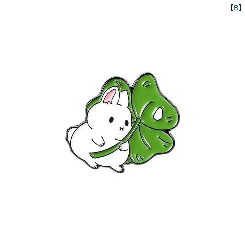 ブローチ メンズ レディース かわいい ウサギ モチーフ ピンバッジ 動物 デザイン ...
