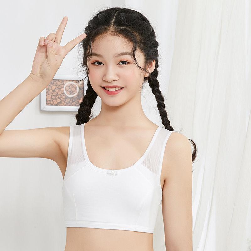 ["・素材: 綿 90-95%・種類: チューブトップ・スタイル: ベスト型・デザイン: スウィート、キュート・機能: 通気性、快適・着丈: 胸元丈・カラー: ホワイト,ピンク,ベージュ,グレー・サイズ: M,L・対象年齢: 7-12歳・カップタイプ: 超薄型", ""]