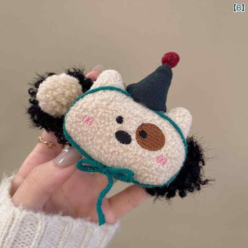 ヘアアクセサリー レディース オリジナルデザイン かわいい ふわふわ バナナクリッ...