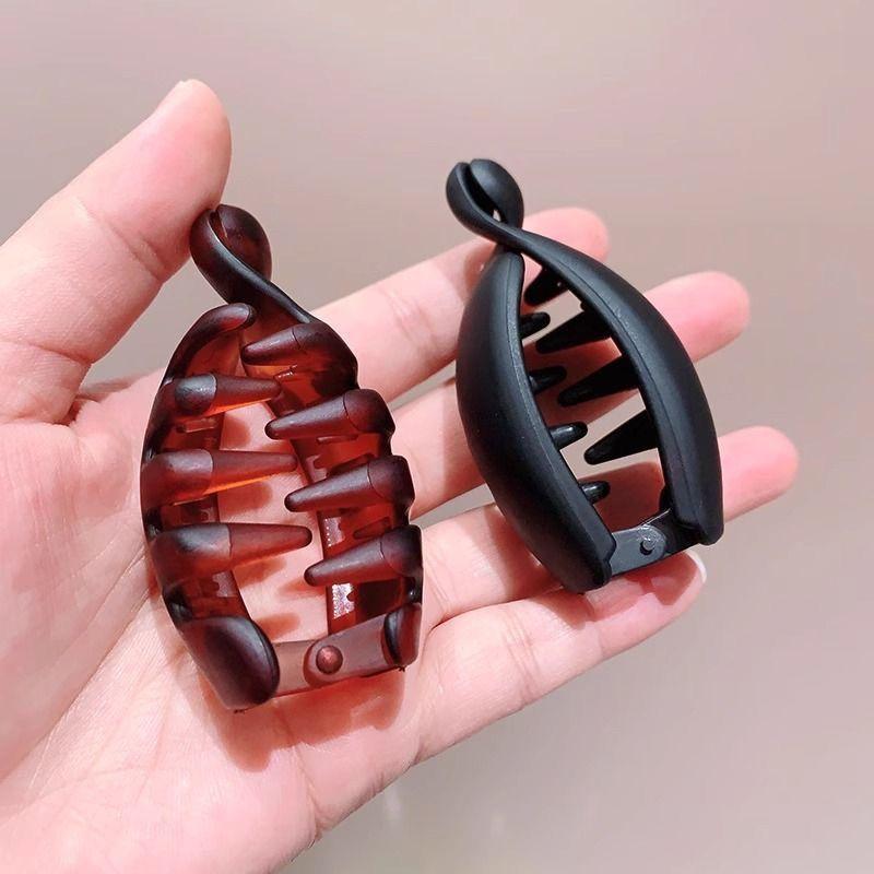 ヘアクリップ レディース バナナクリップ 滑り止め 小型 薄い髪向け 掴みクリップ ...