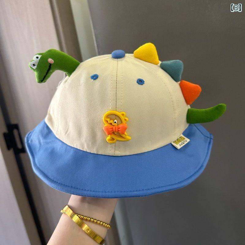 ふんわり暮らし鞄店のバケットハット ベビー キッズ 男の子 女の子 かわいい クマ 耳付き 薄手 春夏 日よけ UVカット 広つば アクリル素材 0歳 1歳 2歳 3歳 お出かけ 普段使い｜アングル3