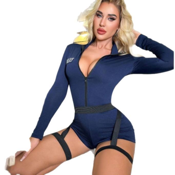 コスプレ衣装 レディース セクシー レオタード風 ボディースーツ 露出 開放的 バイ...