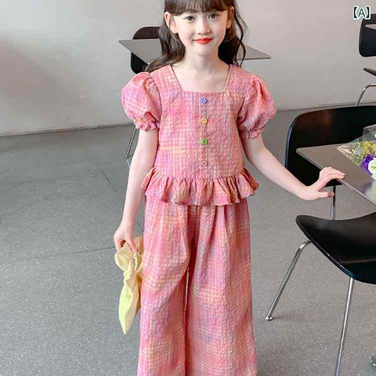・カテゴリ: 子供セットアップ・スタイル: スポーツ・対象性別: 女子・対象年齢: 3~8歳・袖丈: 半袖・厚み: 薄手・主な素材: ポリエステル100%・カラー: ピンクチェック・サイズ展開: 100、110、120、130、140、150