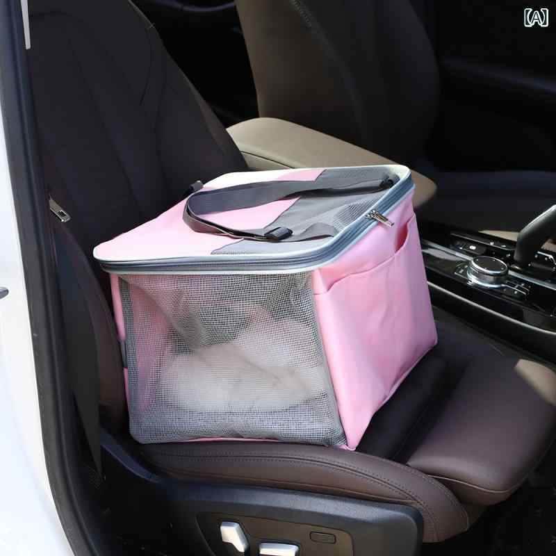 ペットバッグ キャリー 手提げ トート 大容量 猫 犬 お出かけ 普段使い 散歩 旅行 車載 オックスフォード 無地 中硬 ピンク グレー ブルー