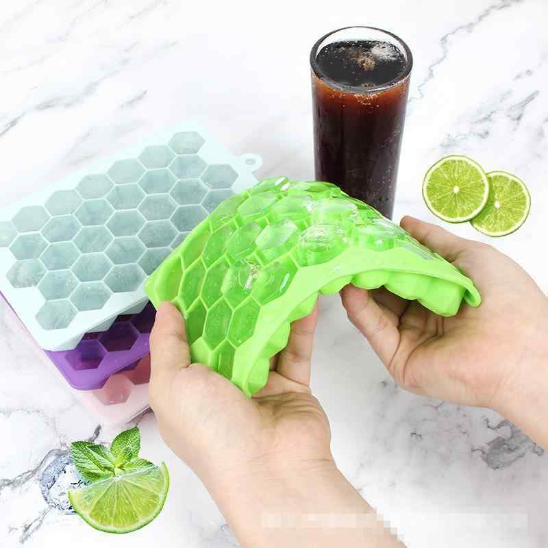 製氷トレイ 蜂の巣型 シリコン ハニカム アイス格子 アイスブロック アイス棒 クリエイティブ 脱型簡単 急速凍結 グリーン 水色 ピンク モダン シンプル 製氷ボックス
