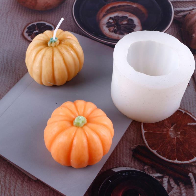 Rakuten - シリコンモールド かぼちゃ型 DIY ハロウィン ムース チョコレート ケーキ デコレーション アロマキャンドル 手作り 製菓 多用途 繰り返し使える クリア 透明