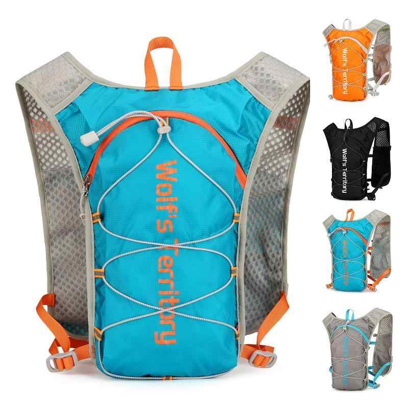 リュックサック バックパック アウトドア オフロード ランニング ジョギング マラソン ハイキング トレッキング 登山 サイクリング マウンテンバイク ナイロン 水袋 給水袋 黒 青 橙