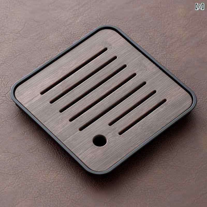 茶盤 ティートレー モダン シンプル メラミン樹脂製 水切り 乾燥 貯水機能 ポータ...